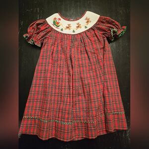 Plaid Red Kids Formal Dress